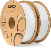 ELEGOO PLA Filament 1.75mm White 2KG, 3D Filament Dimensional Accuracy +/- 0.02mm, 2pcs 1kg Cardboard Spool(2.2lbs) 3D Printing Filament Fits for Most FDM 3D Printers