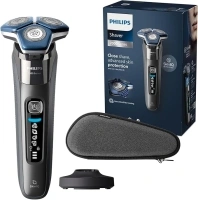 Philips Shaver Series 7000 - Wet & Dry Mens Electric Shaver with SkinIQ Technology, Pop-up Trimmer, Charging Stand, Travel Case and Cleaning Brush (Model S7887/35)