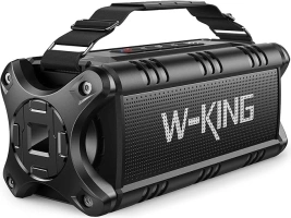 W-KING Bluetooth Speaker, 90W Peak 50W RMS Speakers Wireless Bluetooth 5.0, Deep Bass,IPX6 Waterproof Loud Speaker 40H Playtime/Stereo Pairing/TF Card/NFC Portable for Home Party,Camping,Beach,Garden