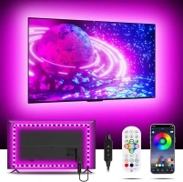 MORIACC LED Lights for TV,3m USB LED Strip Light for TV LED Lights TV Backlight, APP Control LED TV Strips with Remote,RGB Music Sync LED Lights for 23-43 inch TV Back Lights