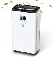 12L/Day Dehumidifiers for Home, Dehumidifier with Digital Humidity Display & Control, 24H Timer, Continuous Drain, 2.5L Water Tank & Drain Hose for Damp & Condensation, Ideal for Basement/Large Room