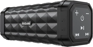 BUGANI Bluetooth Speaker, Portable Wireless Speaker, Bluetooth 5.4,100ft Wireless Range, Louder Volume, Stereo Sound, Deep Bass 24H Playtime, IPX5, Built-in Mic, Wireless Speaker for Home, Outdoor