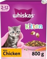 Whiskas Junior Chicken Pack of 5 x 800 g Bags, Kitten Cat Dry Food