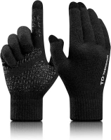 TRENDOUX Soft Warm Touch Screen Winter Thermal Gloves Men Women, Non-slip Grip, Elastic Cuff, Knit Stretchy Material