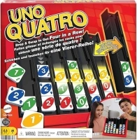 Mattel Games UNO Quatro, Family Board Game for Kids and Adults for Family Game Night, Tile Game, Engaging Gift for Kids, 2 to 4 Players, Ages 7 and Up, HPF82