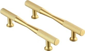 CILEYTION Gold Cupboard Handles - 10 Pack of 192mm Hole Spacing (245mm Length) Gold Kitchen Handles, Gold Door Handles and Gold Wardrobe Handles