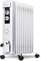 Pro Breeze® 2500W Oil Filled Radiator with 11 Fins - Slim Electric Radiator - Portable Oil Heater with Built-in 24 Hour Timer, 3 Heat Settings, Adjustable Thermostat & Safety Cut-Off