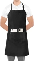 Utopia Kitchen Adjustable Bib Apron with 2 Pockets Waterdrop Resistant Cooking Kitchen Apron for Men, Women with Long Ties