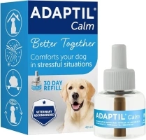 30 Day Refill For Adaptil Calm Home Diffuser For Dogs | 1 Refill For Adaptil Dog Calming Plug In Pheromone Diffuser To Help Reduce Anxiety And Stress In Pet Dogs | Diffuser Helps Dogs Stay Calmer