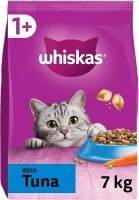 Whiskas 1+ Tuna 7kg Bag, Adult Cat Dry Food - Pack may vary