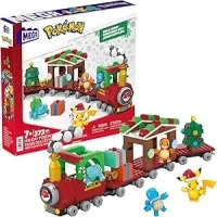 MEGA Pokémon Action Figure Building Toys, Holiday Train with 373 Pieces, 4 Poseable Characters, Gift Idea for Kids, HHP69