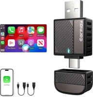 cuarko Wireless CarPlay Adapter, | for Wired CarPlay Upgrade | Easy Setup Compatible for iPhone 6 above, iOS 10 above, fit for Cars with Bulit-In Wired CarPlay (Years from 2016-2024)