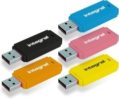 Integral 32GB Neon USB 2.0 Flash Drive 5-Pack (Black/Pink/Yellow/Orange/Blue)