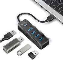 4-Port USB Hub 3.0 for Laptop - iDsonix USB 3.0 Hub 5Gbps Multiport Adapter Portable Travel, USB Hub for MacBook Air Por Windows/Mac OS, Linux Flash Drive, Mobile HDD