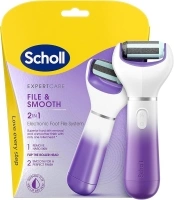 Scholl ExpertCare 2-in-1 File & Smooth. Dual Speed Pedi Electric Foot File for Hard Skin and Callus Removal. Batteries Included