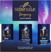 Feather & Down Calm Space Christmas Gift: Ultimate Sleep Spray Set - Lavender & Chamomile Pillow Spray, Breathe Well Spray and Calming Face & Body Mist