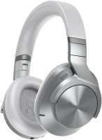 Technics EAH-A800E-S Wireless Headphones, Over Ear Multipoint Bluetooth Earphones With Noise Cancelling and Microphone, Ergonomic Fit, Up to 50 Hours Playtime, Easy Connection, Folding Design, Silver