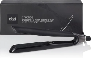 ghd Chronos - Hair Straighteners, 3X Faster Styling in One Stroke for HD Results Lasting 24hrs, 85% More Shine, No Extreme Heat Damage, UK Plug