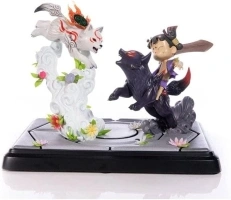 First 4 Figures Okamiden statuette Chibiterasu vs. Dark Chibiterasu & Possessed Kuni 33 cm