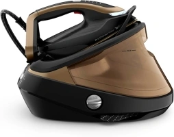 Tefal GV9820G0 High Pressure Steam Generator Iron with Smart LED Light, 750g/min Steam Boost, 9 Bar Pressure, Horizontal and Vertical Steaming, GV9820 Pro Express Vision, Black & Gold