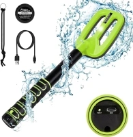 OMMO Metal Detector Fully Waterproof, Underwater Pinpointer Metal Detector, Rechargeable Built-in Battery, Vibration & Sound 3 Modes, LED Light Alarm, Pinpointer Metal Detector For Scuba Diving, Green