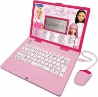 Lexibook Barbie, French/English Bilingual Educational Computer, Toy for Kids with 124 Activities for Learning, Having Fun and Playing the Piano, Pink, Color, JC598bbi1