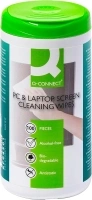 Screen Cleaning Wet Wipes Q-CONNECT Dispenser Tub 100pcs / Computer Accessories/Type-for TFT/LCD Screens/Kind-Antistatic/Colour-White/Capacity (ml)-N.a.