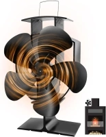 keystar Log Burner Fan, 5 Blade Wood Burning Stove, Silent Operation Fan for Stove Fan, Woodburner Fan for Wood|Log Burners|Fireplace Fan|Increased Efficient for Large Room Heat Distribution