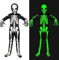 Jovicos Kids Halloween Skeleton Costume Halloween Costumes Glow in the Dark, Halloween Costume for Toddler Boys Girls, Kids Skeleton Costume Scary Outfit Dress Up Party Costumes