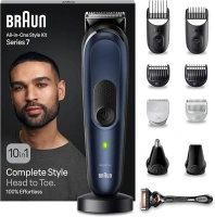 Braun All-in-One Style Kit Series 7 MGK7410, 10-in-1 Kit for Beard Trimmer, Hair, Manscaping