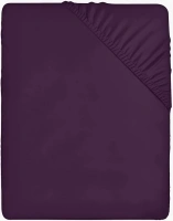 Utopia Bedding Fitted Sheet King, Purple - Deep Pocket 14 inch (35 cm) - Easy Care - Soft Brushed Microfibre Fabric - Shrinkage and Fade Resistant - Bottom Sheet