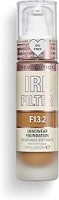 Makeup Revolution IRL Filter, Longwear Foundation, Medium to Full Coverage, Matte Finish, 16 Hour Wear, F13.2, Dark Skin Tones, 23ml