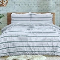 Sleepdown Duvet Cover Set, Green White, King