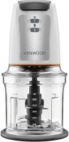 Kenwood Easy Chop Chopper, 0.5L Bowl, 2 Speeds, Quad Blade System, Anti-Slip Ring for Food Chopper Stability, 500W, CHP61.100WH, Dishwasher Safe, White