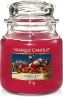 Yankee Candle Scented Candle , Christmas Eve Medium Jar Candle, Long Burning Candles: up to 75 Hours , Perfect Christmas Gifts for Women