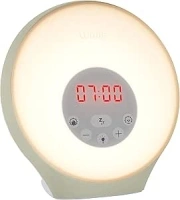 Lumie Sunrise Alarm - Sunrise Wake-up Alarm, Sunset Sleep Feature, Sounds and Mood Lighting, White