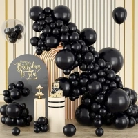 Black Balloons, Black Balloons Arch, 120PCS Black Balloon Arch Garland Kit 5 10 12 18 Inch Black Balloon Party Balloons Decorations for Black Theme,Birthday, Wedding, Anniversaries, Party Decorations