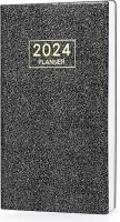 SIMDAO A6 Planner, A6 2024 Monthly Planner from January to December, Complete Planner 2024 Daily, Every Day Planner Small, Softcover Agenda Notebook Appointment Book,17.3 * 9.6cm, Black