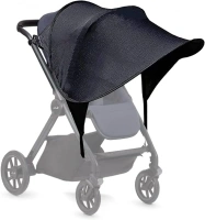 Pram Sun Shade Cover,UPF50+ Universal Baby Sunshade,Foldable Baby Stroller Sun Shade Pushchair Awning,Breathable Pram Sun Shade,Stroller Sun Shade Canopy for Pushchair,Buggy,Stroller (Black)