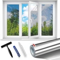 One Way Window Film Privacy Film for Glass Windows Mirror Reflective Window Film UV Blackout Heat Control Anti Glare Daytime See Out Not In for Home Office 30x200