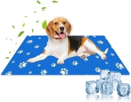 Flow fire Large Dog Cooling Mat, 90 x 50cm Foldable Dogs Cooling Mats L, Scratch Resistant Large Pet Cool Mat for Dogs