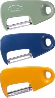 Peelers for Kitchen, Vegetable Potato Peeler Sharp Stainless Steel Blade Straight, Serrated, Julienne Peeler Stackable Space Saving Kitchen Accessories 3 Pack(Blue/Orange/Green)