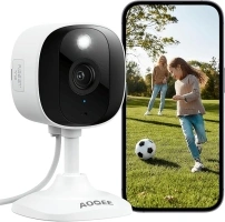 Outdoor Security Camera - 2K CCTV Camera Systems IP65 Waterproof, Home/House WiFi Indoor for Pet Dog Baby, Human Detection, 24/7 Storage Colour Night Vision Smart Siren Work with Alexa C1