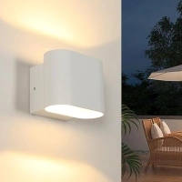 Outdoor Wall Light Mains Powered, 14W Outside LED Bulkhead Light, 350° Rotatable LED Wall Sconce Lamp, Waterproof Garden Wall Lamp for Yard, Patio, Porch
