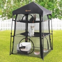 Rywell Catio Cat Outdoor Enclosure Extra Large,Spacious and Sturdy Outdoor Cat Playpen,Ideal for Patios, Camping, and Indoor Use with Carry Bag and Ground Stakes