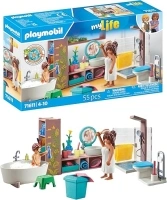 Playmobil 71611 myLife: Bathroom, including two figures and numerous accessories, made from over 80% recycled and bio-based materials, detailed play sets suitable for children ages 4+