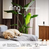 Certified Refurbished Ring Indoor Camera(2nd Gen) by Amazon |Plug-In Pet Security Camera|1080p HD, Two-Way Talk, Wifi, Privacy Cover, DIY|alternative to CCTV system|30-day free trial of Ring Home