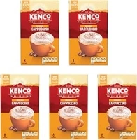 Kenco Cappuccino Instant Coffee Sachets 8x14.8g (Pack of 5, Total 40 Sachets, 592g)