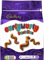 Cadbury Milk Chocolate Curly Wurly Squirlies, Sharing Bag, Bite Size Treats, 100 g (Pack of 1)