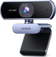 UGREEN Webcam for PC, Full HD 1080P/30fps Webcam for Laptop, Clear Stereo Audio Microphone, Auto Light Correction, 85° View Web Cam USB Camera for Live Streaming, Video Calling, Conferences